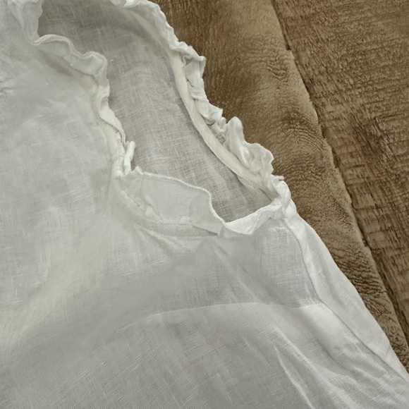 Vineyard Vines | Striped Linen Ruffle Tank | Size S | Made in Italy - Picture 16 of 16